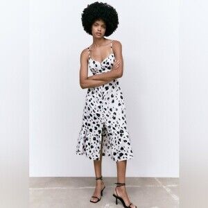 ZARA ANIMAL PRINT MIDI DRESS